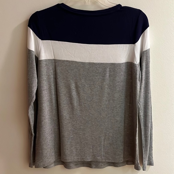 LAURIE FELT Long Sleeve Color Block Top Size XS - Picture 3 of 6